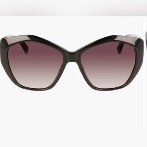New Longchamp Black Frame Sunglasses with Gradient  Lenses